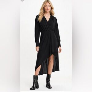 The Kooples Black High Low Dress size S,french  size 1 NWT